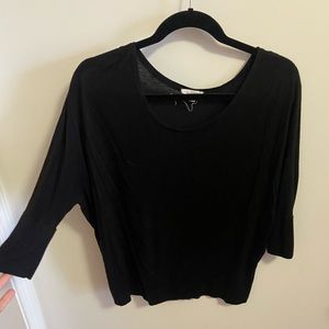 Black batwing sleeve shirt